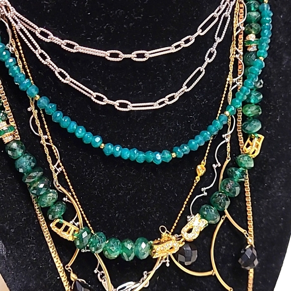 14k green onyx necklace - Picture 7 of 7